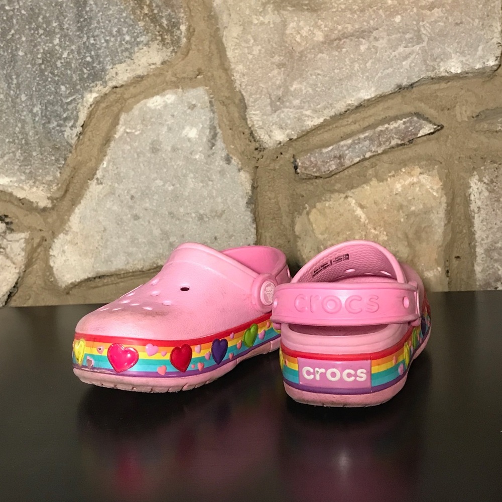 Toddler 9 Pink light up Crocs